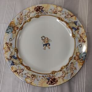 Fitz & Floyd 1994 Habitat American Cherub 12" Round Chop Plate Serving Platter B